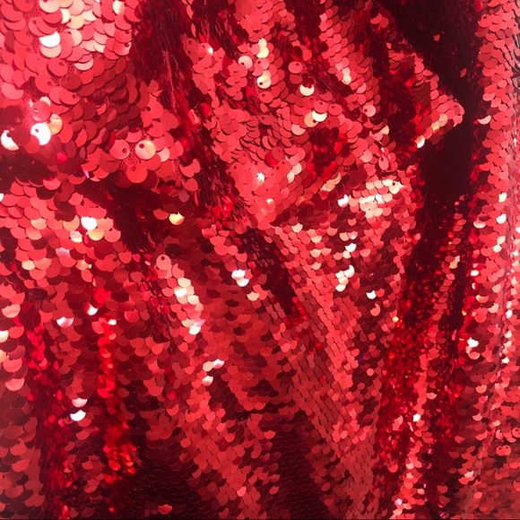 VALENTINE’S DAY DATE NIGHT DRESS 🔥LEITH RED HOT Glam sequin one shoulder sexy - Picture 11 of 15